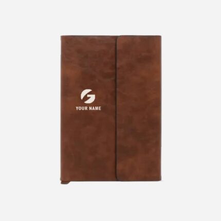 Coffee Brown Leatherette Tri-fold Diaries